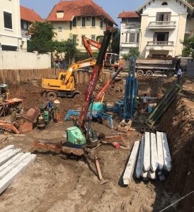 Máy ép cọc bê tông hiện đại công nghệ mới